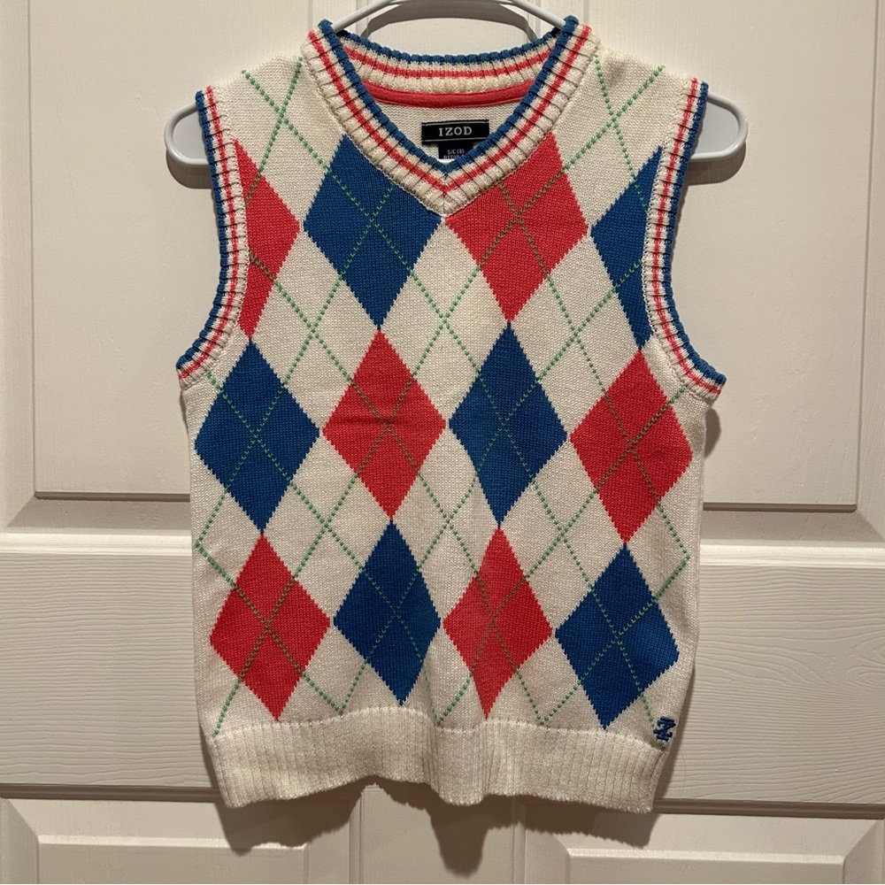 izod - classic argyle sweater vest